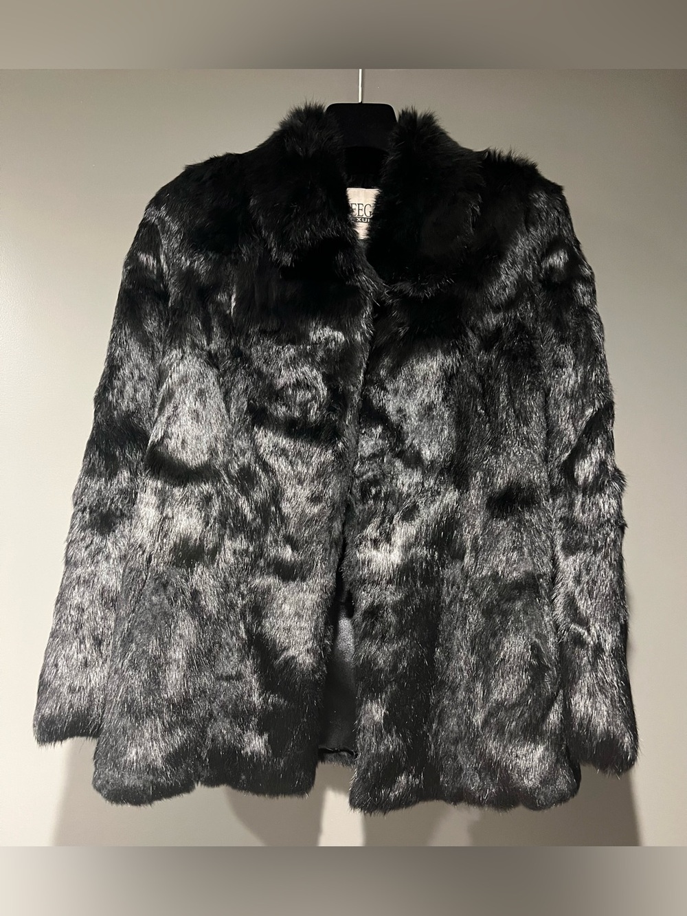 Lee Women's Black Rabbit Hair Jacket